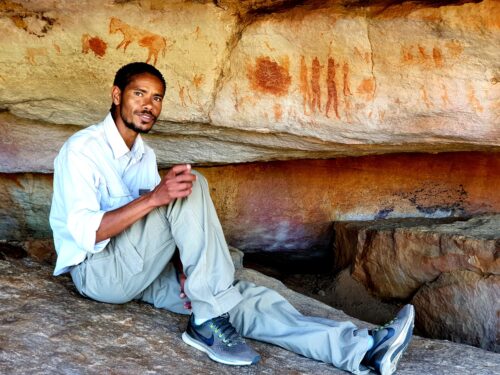 Dawid, my rock art guide.