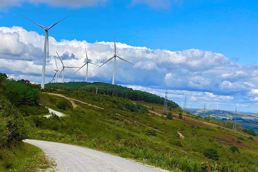 Windmills abound along the Camino de Invierno. winter way