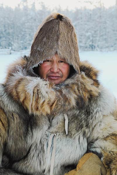 Many of the villages in Yakutia are small and dependent on men to survive. They are at times the sole breadwinners. With frigid winter temperatures below 60 degrees Celsius they take care of the manual work; tend livestock, chop firewood, retrieve drinking water, and herd reindeer. They have an integral role in family and social life. 
