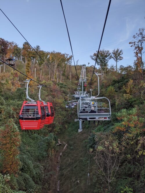 Guests can choose to ride up to the mountaintop Anakeesta theme park on their Chondola.