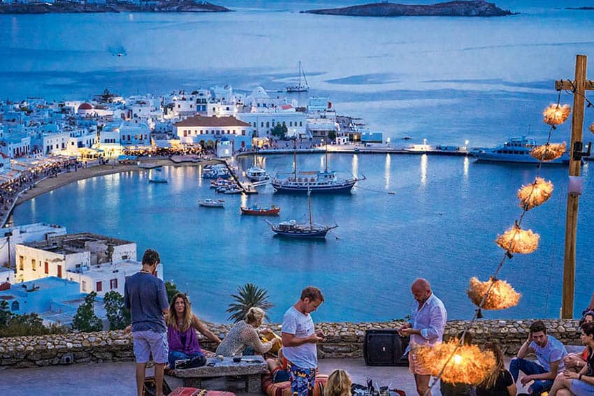 Mykonos harbor. Gary Van Haas photos.