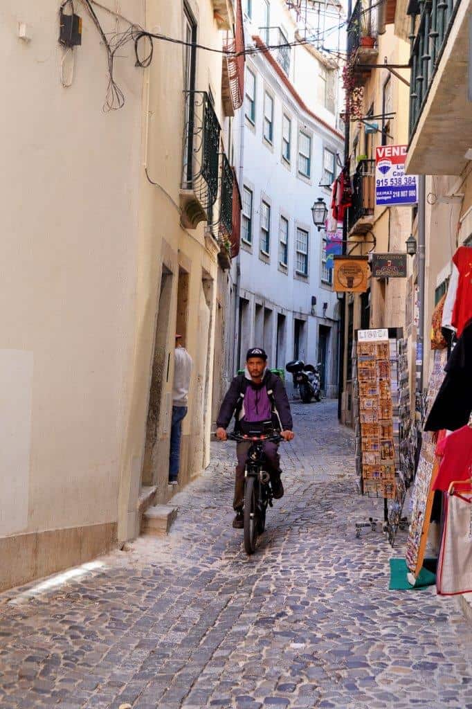 Lisbon's Alfama narrow street