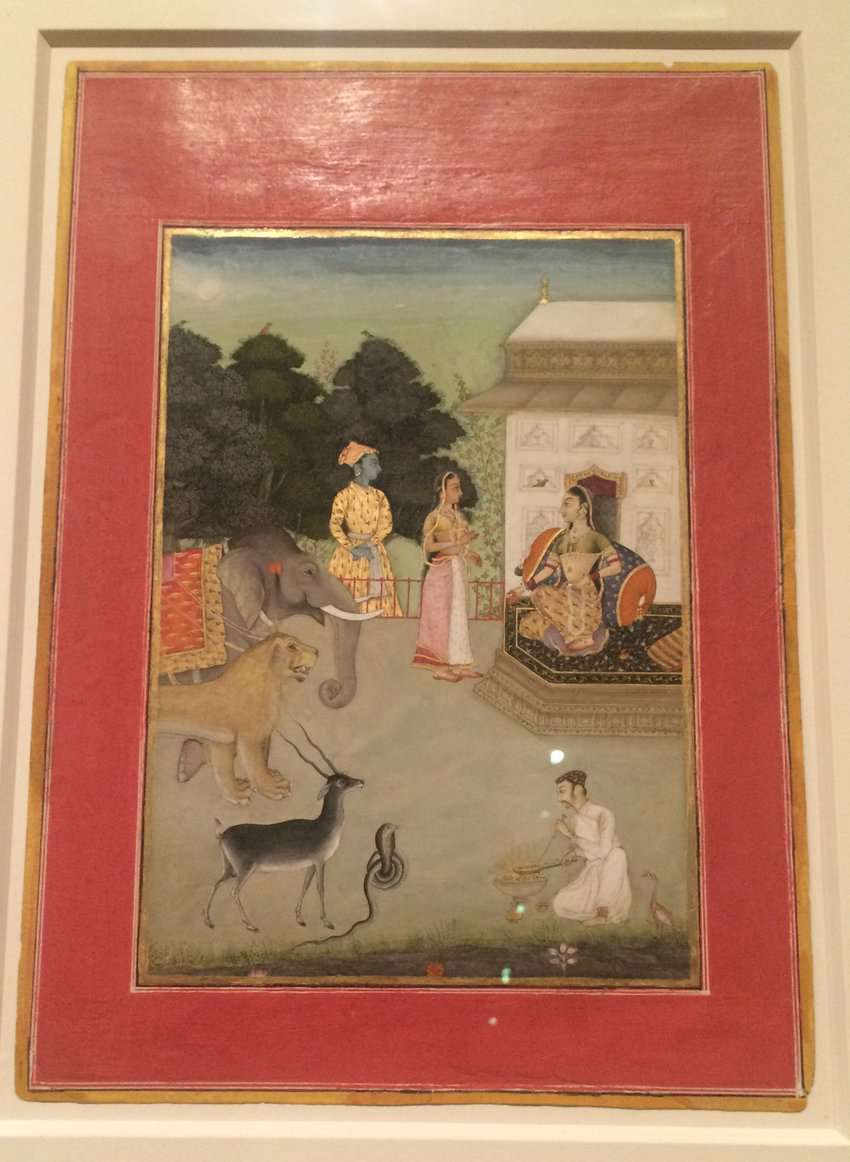 A 17th century Indian watercolor in the South Asian gallery at Metropolitan Museum of Art. Photo by Susmita Sengupta