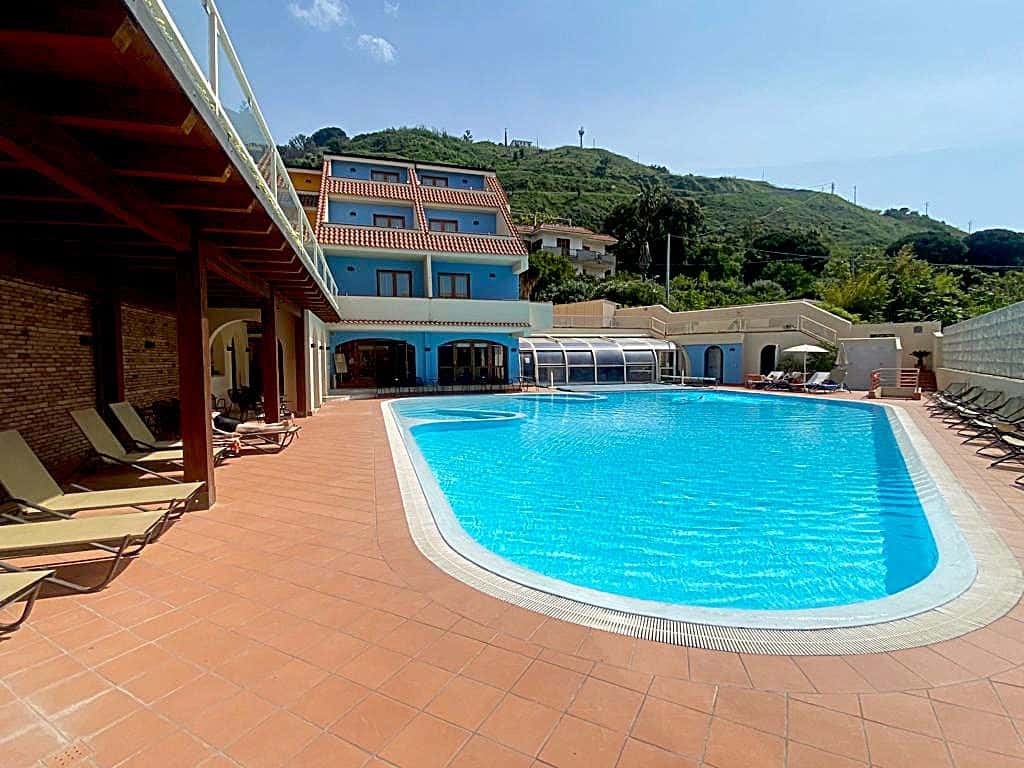 a pool at tropis hotel