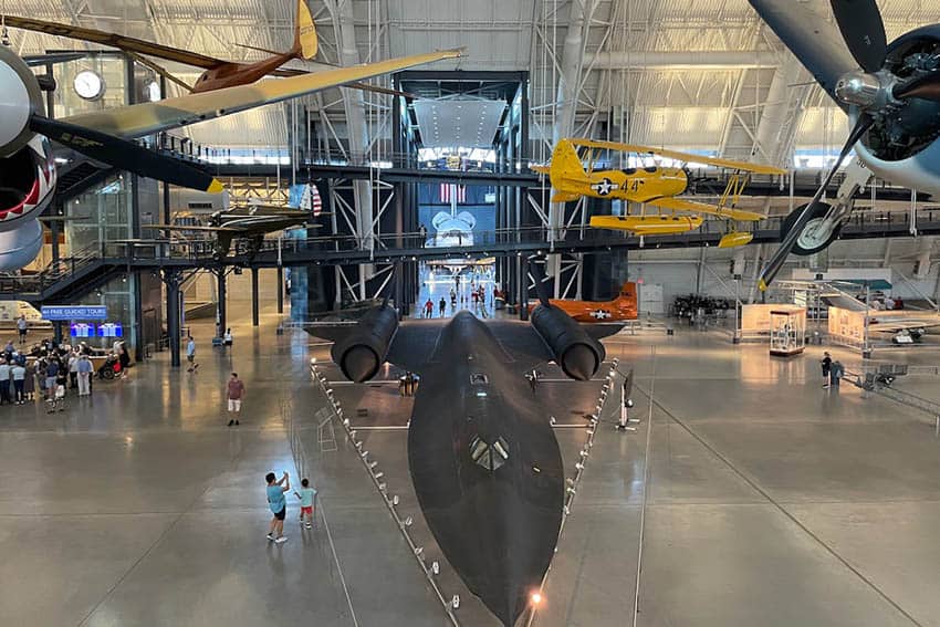 The cavernous Smithsonian Air & Space Udvar-Hazy Center, an all-day adventure. Photo by Nils Larson