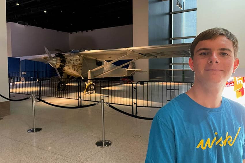 Discovering the secreted-away Spirit of St. Louis at the Smithsonian Air & Space Museum. Photo by Nils Larson