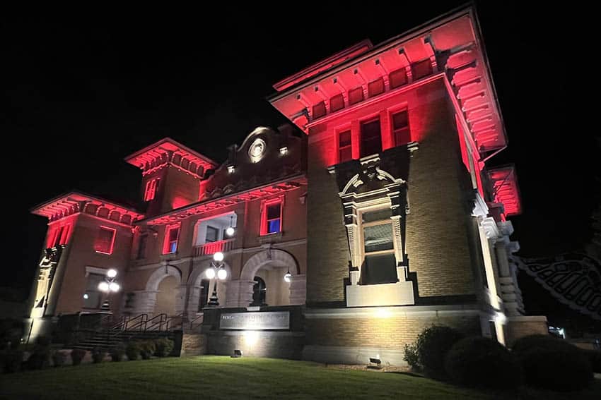 The Pensacola Museum of History at night