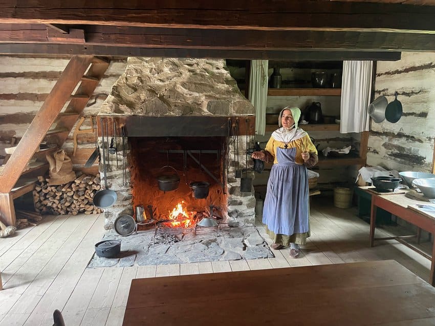 A historic actor at Acadian Village in Bertrand NB.