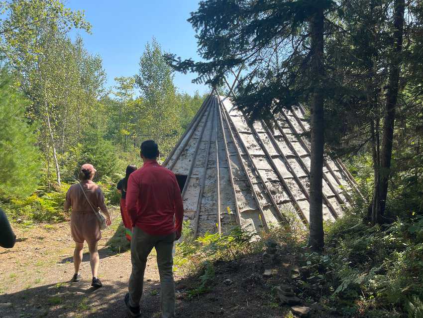 Visiting a Mi’kmaq longhouse in Elsipognog, NB.