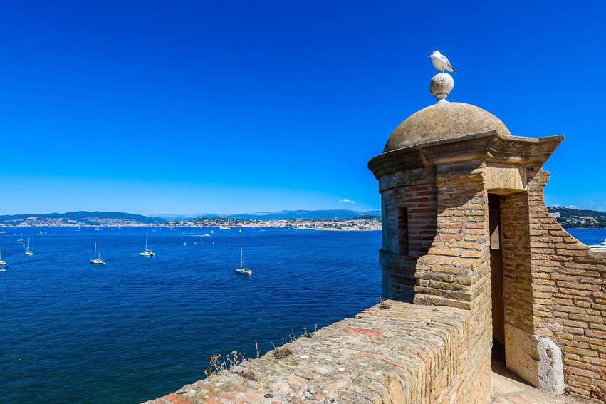 A panoramic view from Fort Royal, the main fortress on Sainte-Marguerite Island