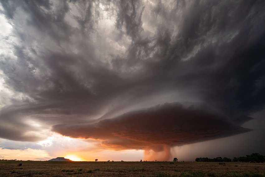 A magnificent supercell resembling a space ship was the highlight of my week storm chasing in Tornado Alley.