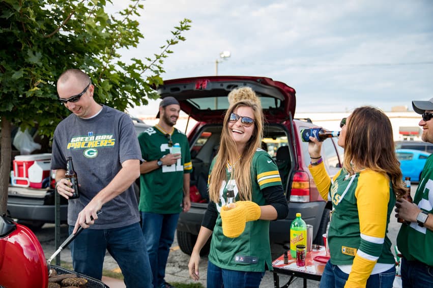 Green Bay Packers fan rally on another NFL Sunday. 