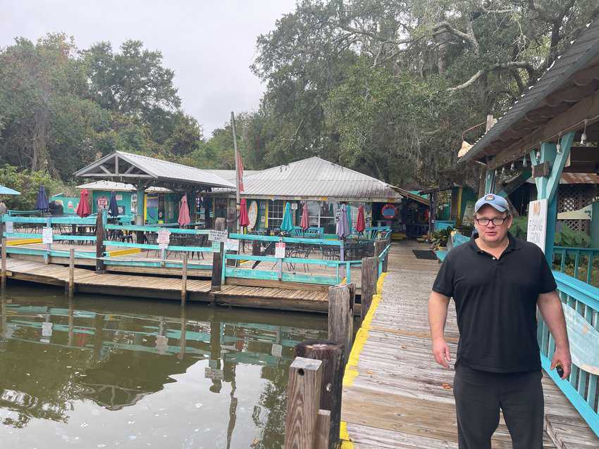 Huck's Cove, Gauthier, Mississippi. $2000 fine for feeding the alligators here.