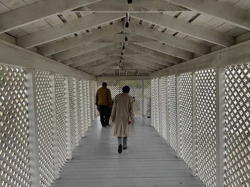 This walkway runs from the kitchen to the main house and was used by the cooks at Beauvoir, the former home of Jefferson Davis, the President of the Confederacy.