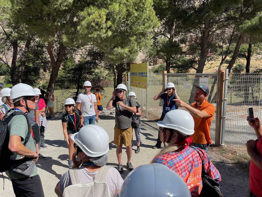 Each group has different colored helmets so you can keep track of who you came to the hike with.