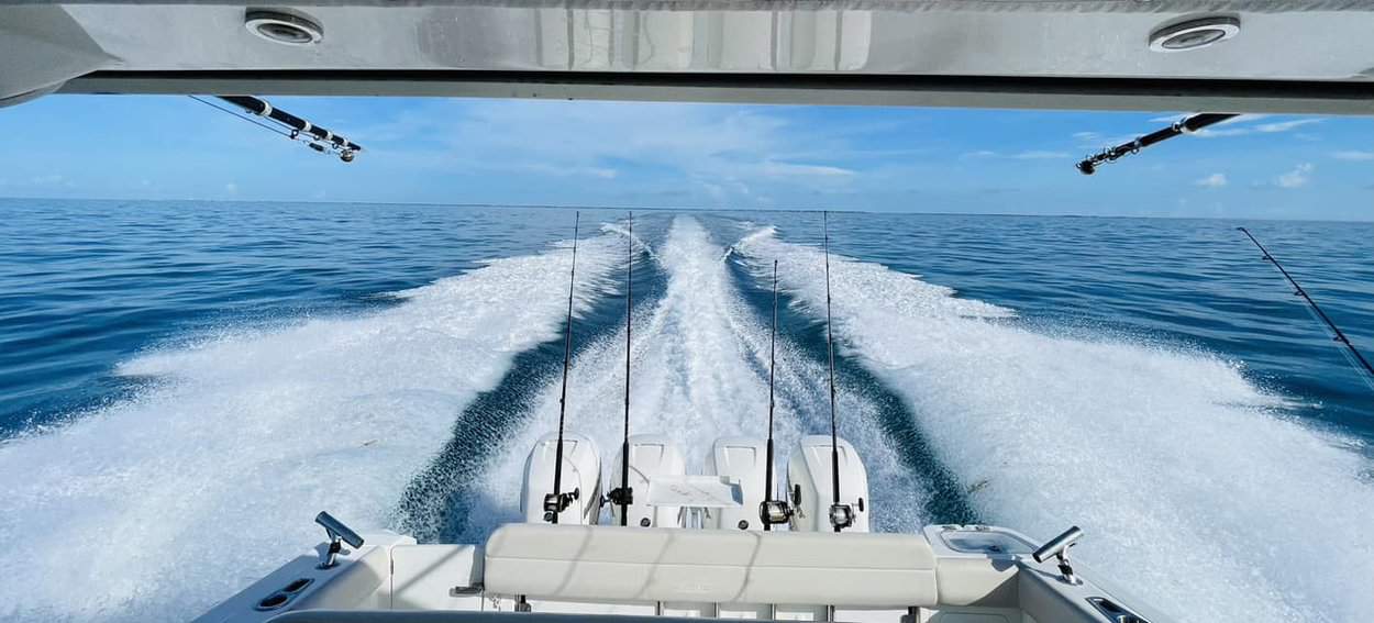 Sportfishing boat in the Keys.