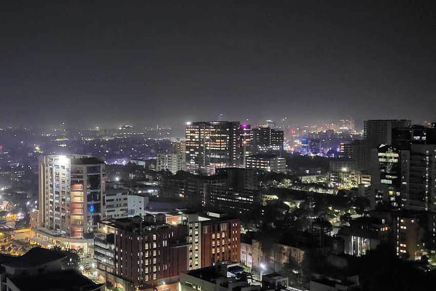 Kolkata skyline.