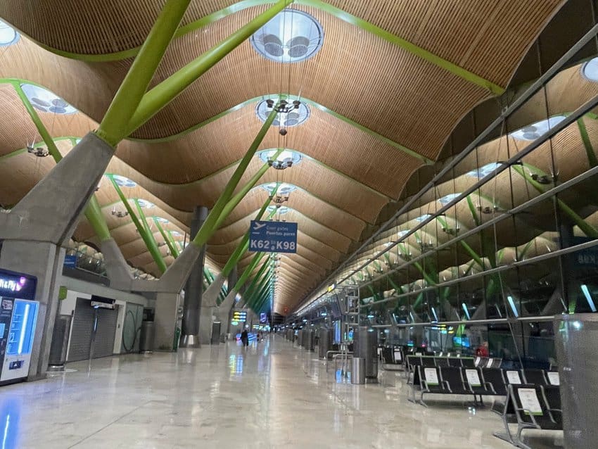 Madrid's beautiful airport.