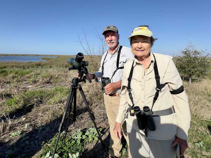 Dr. Joan and Scott Holt on the Nature Preserve Walking Tour