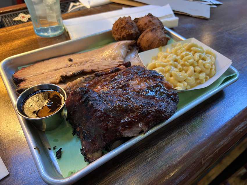 At the Center Street Smokehouse, the servings are…thorough.