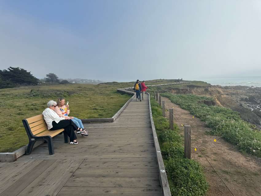 Moonstone Beach in Cambria features a mile-long boardwalk.