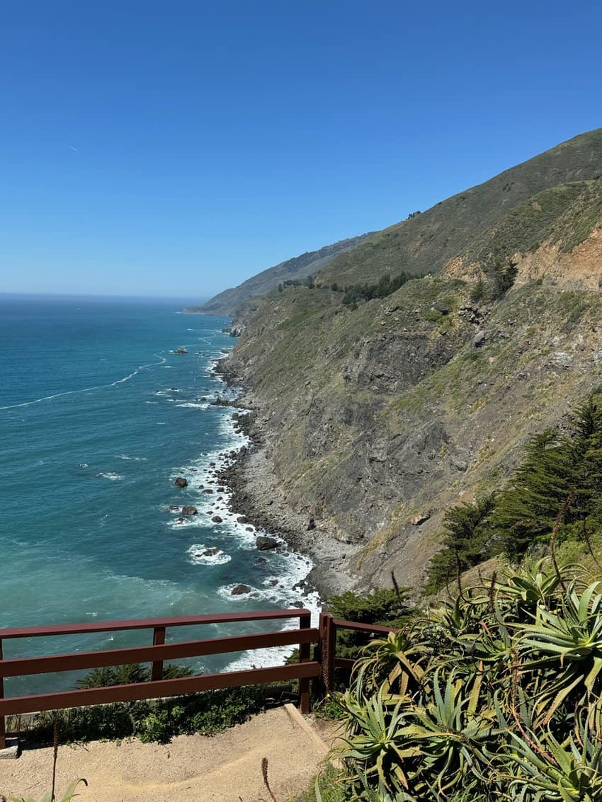 Ragged Point, on the Cabrillo Highway. In another 40 miles the road is closed in Gorda due to landslides, and there is no way to drive further north.