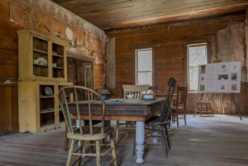 A few of the buildings at Garnet Ghost Town are furnished with artifacts from the town's glory days of 1898, helping to give visitors a sense of life over 125 years ago.