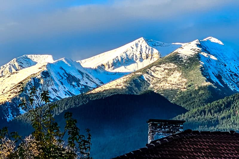 The Pirin Mountains from Bansko.