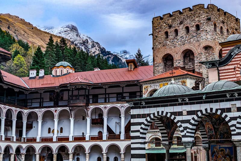 Rila Monastery in Rila Mountains.