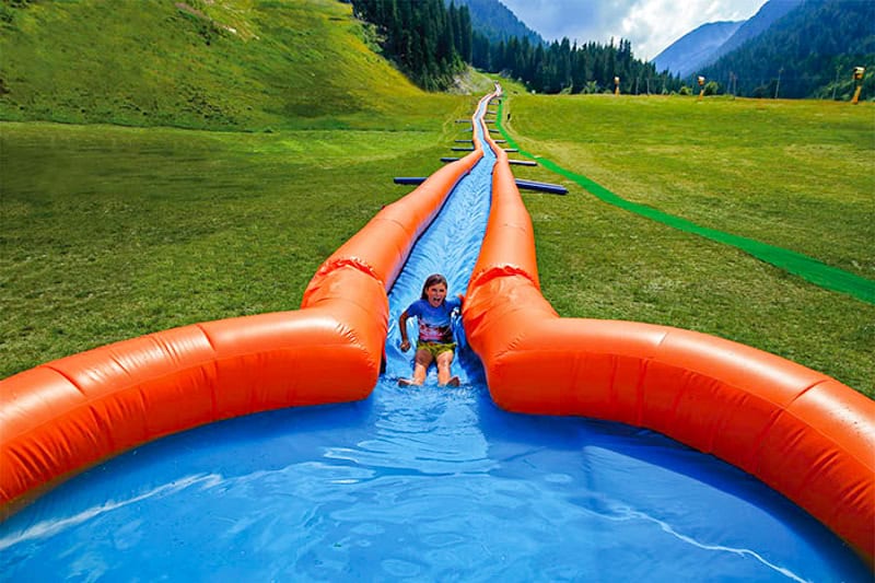 Europe's longest water-slide in Bansko, Bulgaria.