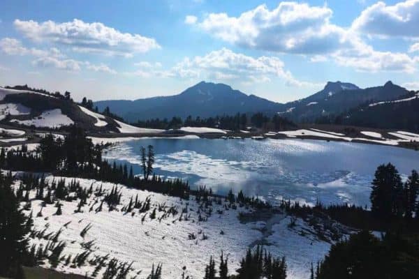 Floating ice on Lake Helen. Photo by Noreen Kompanik