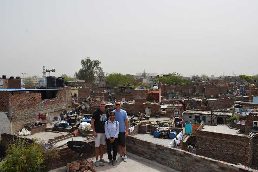 The panoramic view of the colony from a rooftop