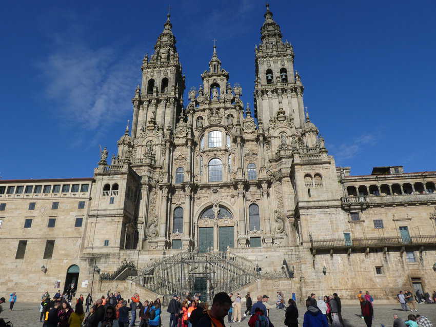 Saint James Cathedral in Santiago de Compostela, for many the end of their pilgrimage.