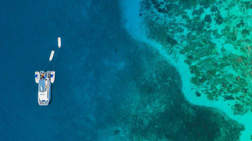 An isolated atoll in the Coral sea