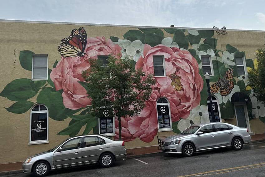 Downtown Bentonville mural. Shelley Rotner photos.