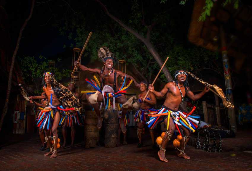 The 'Dinner & Drums' show at The Boma Restaurant.