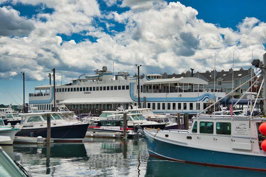 DiMillo's Restaurant was once a NYC ferry boat, it sits in Portland's harbor. 