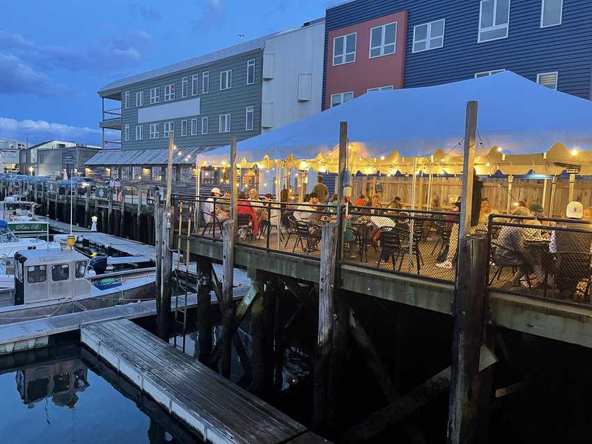 The Porthole deck overlooking the harbor in Portland. Max Hartshorne photo.