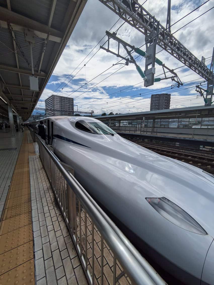 The Shinkansen bullet train