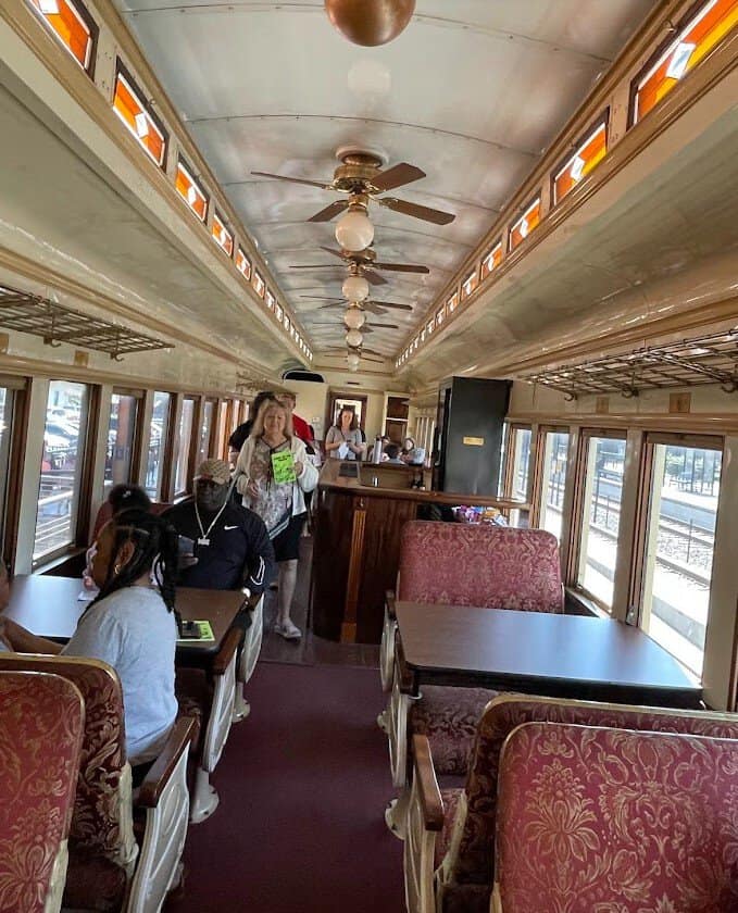 Aboard the Vintage Railroad. Photo by Jack Dunphy