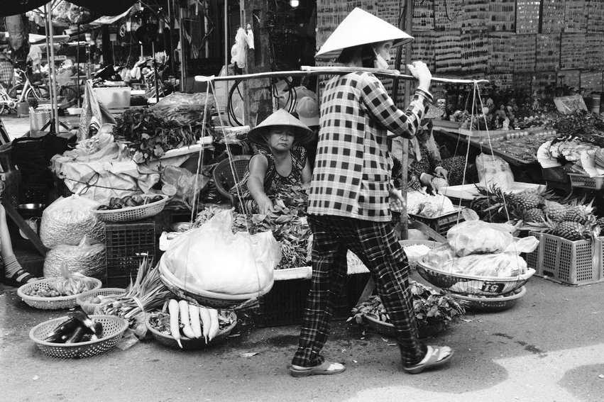 Women working at the daily market. Photo by Evan Glassman