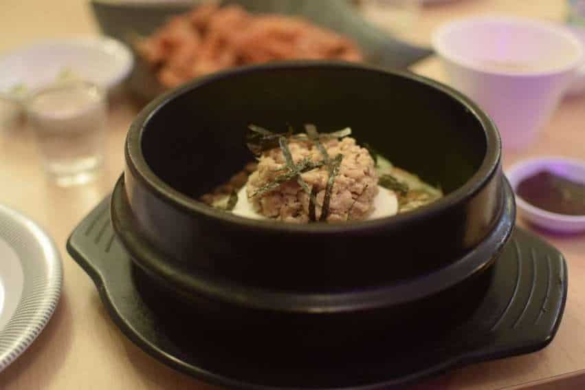 Traditional pork Bibimbap at Korean Grill and Ice Cream. Photo by Sarah Arksey Njegovan