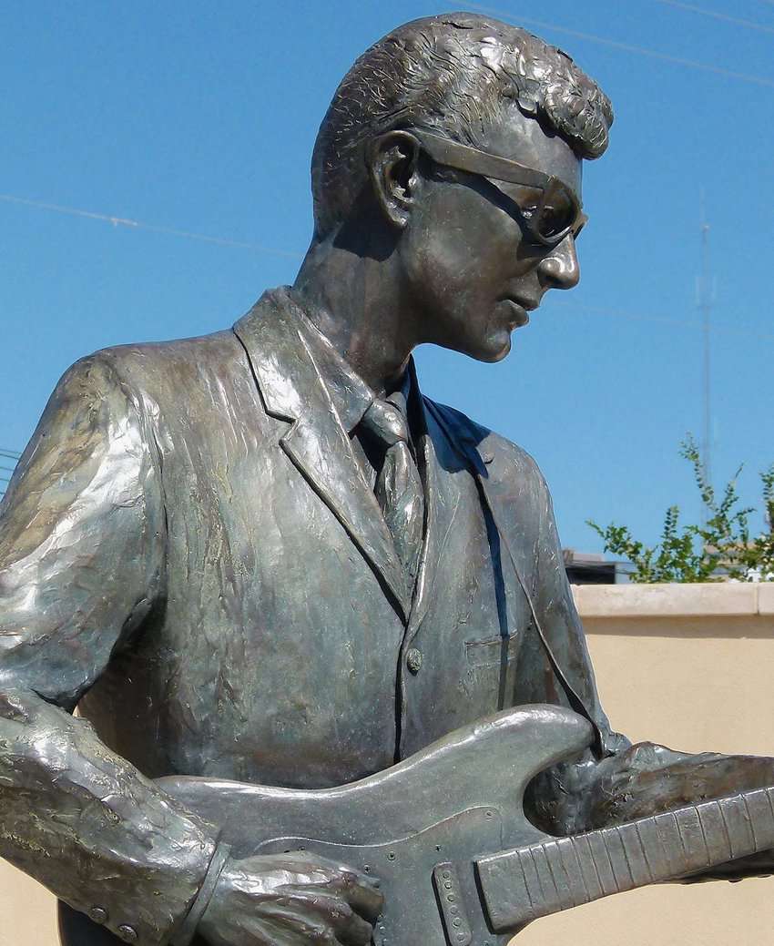 The Buddy Holly statue in his hometown of Lubbock is 8 feet 6 inches tall.