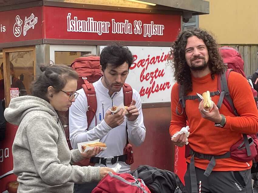 An Iceland hot dog from Baejarins Beza Pylsur is a favorite stop along the Reykjavik Food Walk.