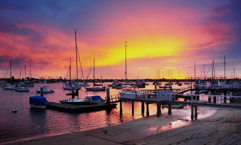 Balboa Island sunset. Photo by Noreen Kompanik