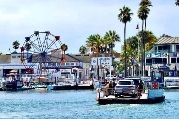 Ferry heading to Balboa Island. Photo by Noreen Kompanik