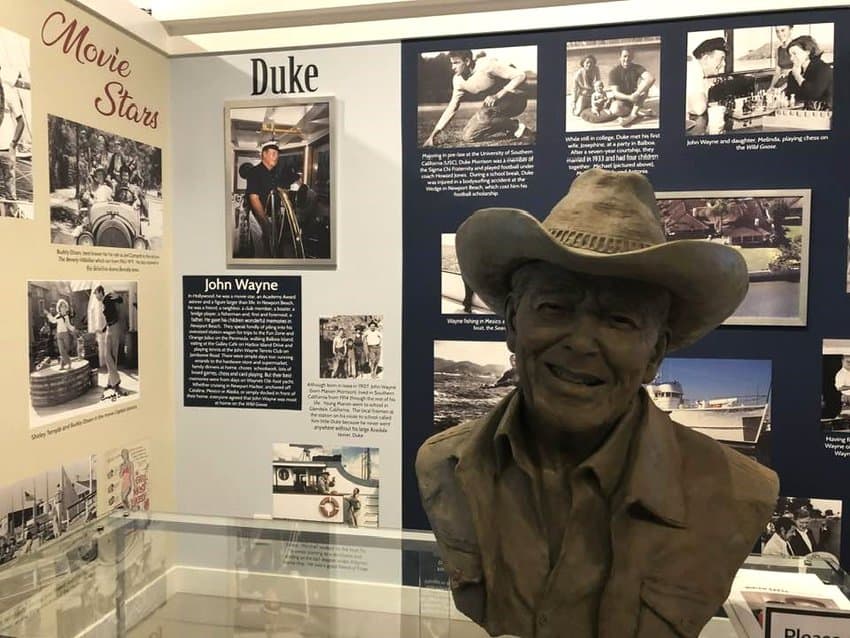 John Wayne display at Balboa Island Museum