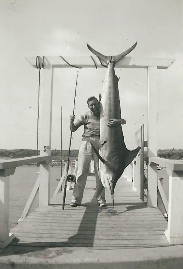 Old fishing photo taken at Balboa Island Museum