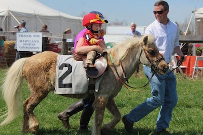 A young fan at the Steeplechase race in Maryland.